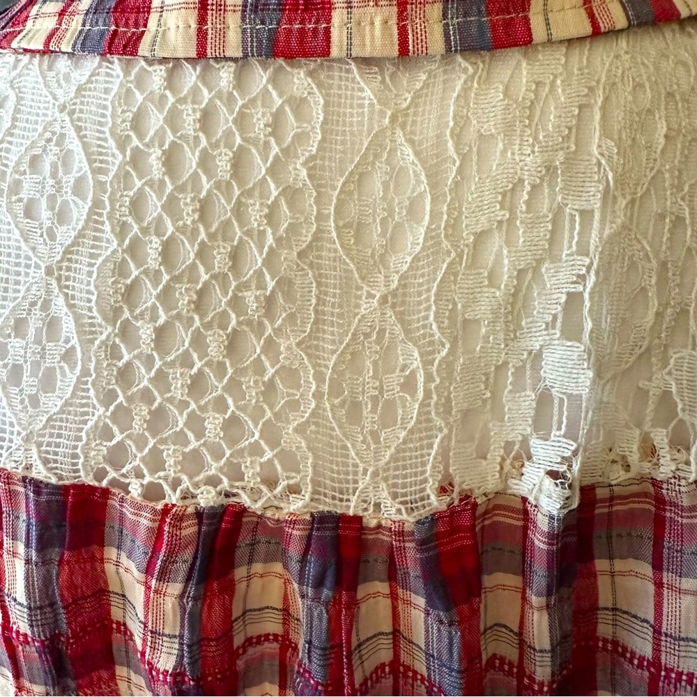 Anthropology En Crème Plaid and Flowy Cardigan Size Small (S) - Picture 7 of 7